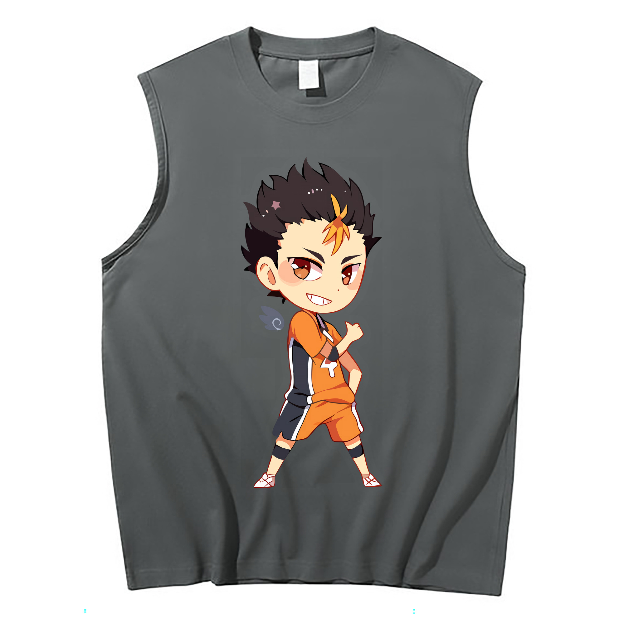 （画像用） ハイキュー!! Haikyu!! コットン100％タンクトップ（フロントプリント）